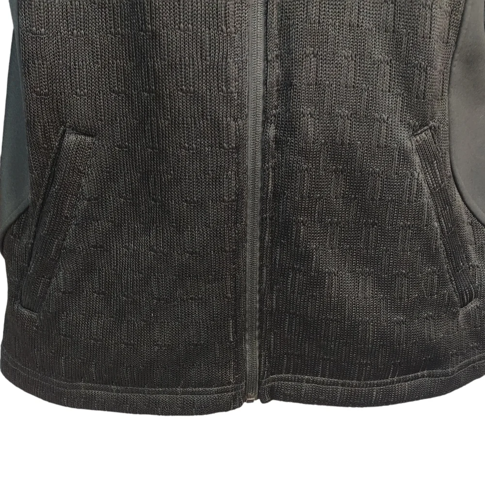 Swiss Tech Men's 2-Tone Dual Fabric Black Zip Up Jacket Size L